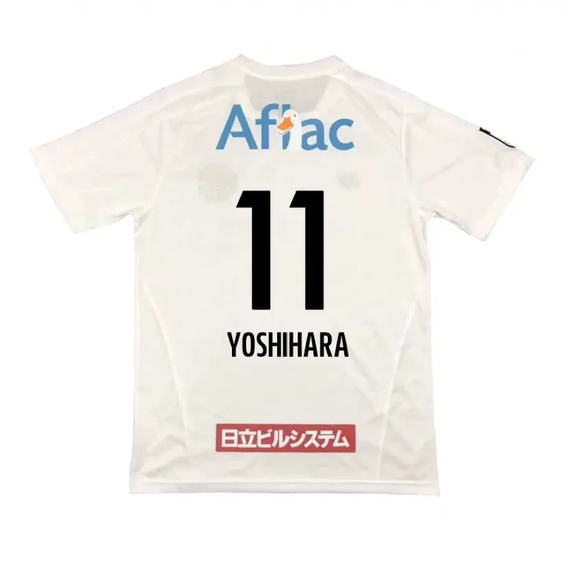 Danxen Enfant Maillot Futo Yoshihara #11 Blanc Noir Tenues Extérieur 2024/25 T-Shirt