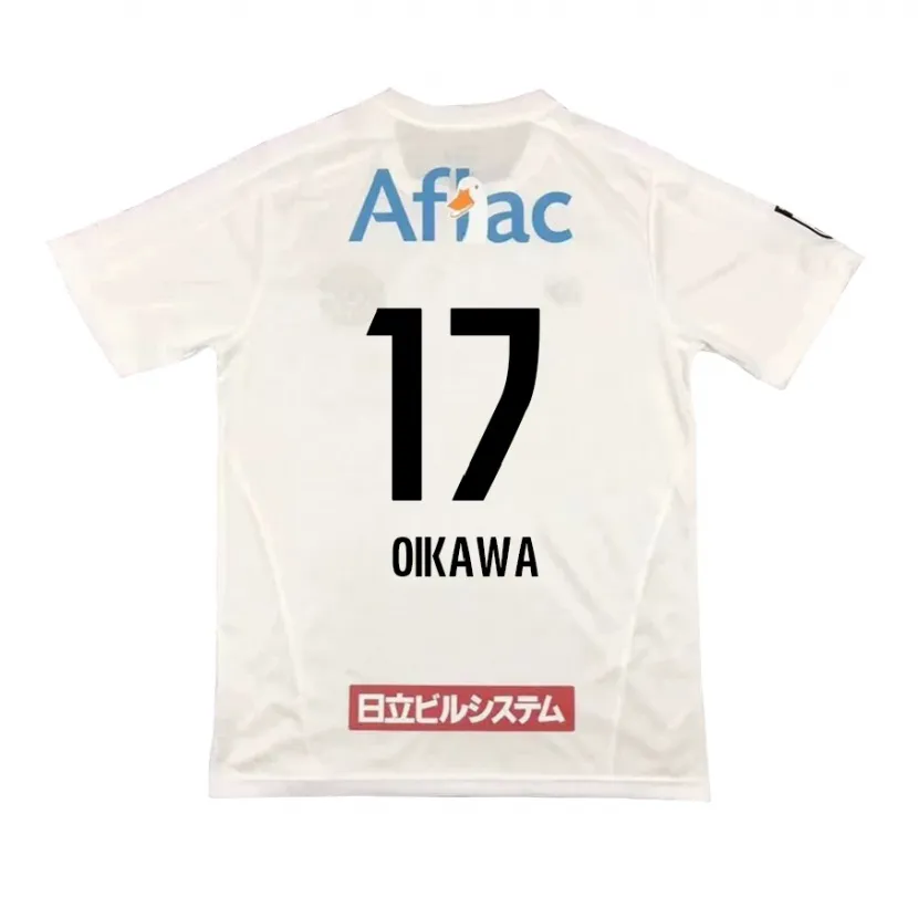 Danxen Enfant Maillot Koki Oikawa #17 Blanc Noir Tenues Extérieur 2024/25 T-Shirt