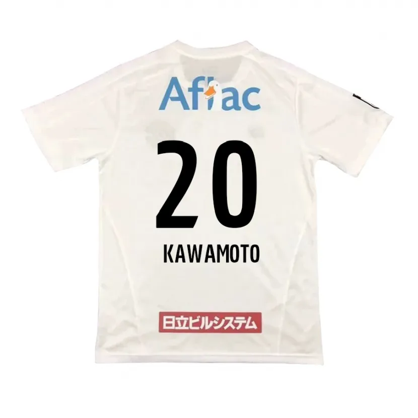 Danxen Enfant Maillot Daizen Kawamoto #20 Blanc Noir Tenues Extérieur 2024/25 T-Shirt