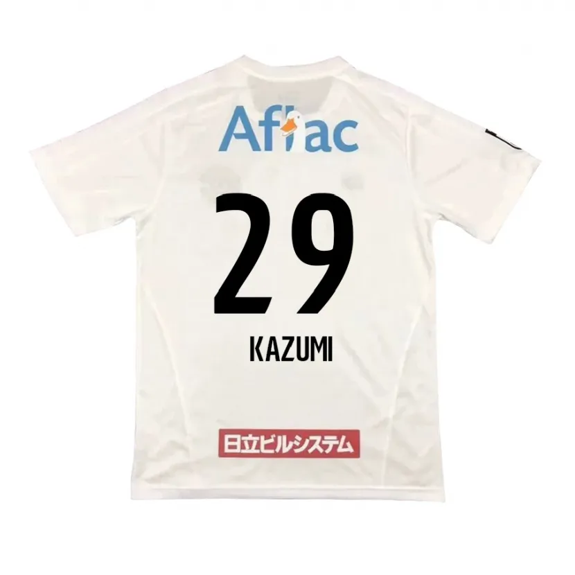 Danxen Enfant Maillot Takuto Kazumi #29 Blanc Noir Tenues Extérieur 2024/25 T-Shirt