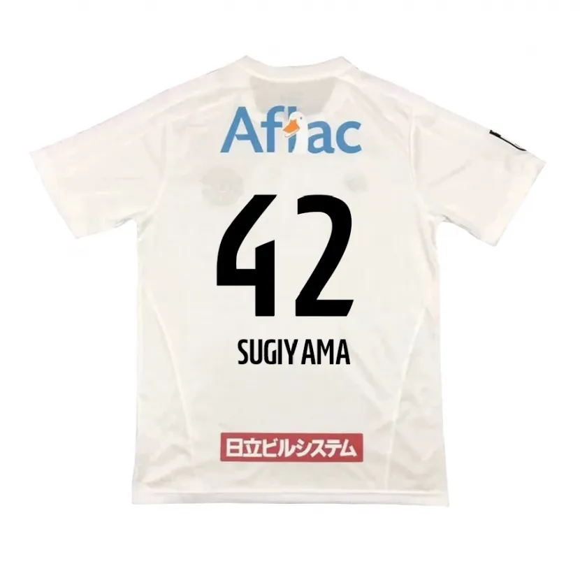 Danxen Enfant Maillot Shunnosuke Sugiyama #42 Blanc Noir Tenues Extérieur 2024/25 T-Shirt