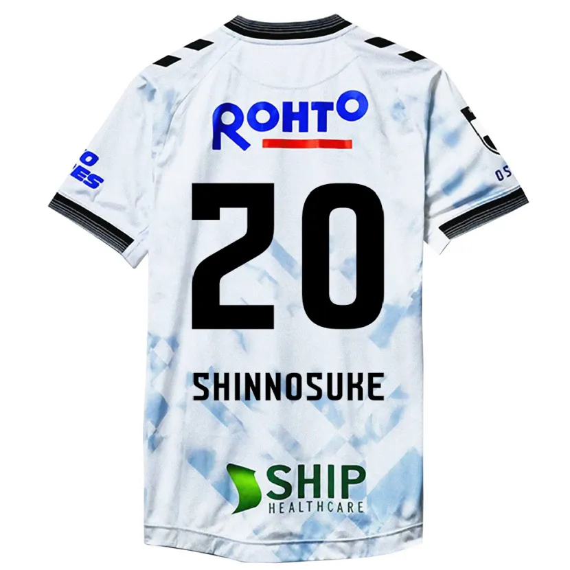 Danxen Enfant Maillot Shinnosuke Nakatani #20 Blanc Noir Tenues Extérieur 2024/25 T-Shirt