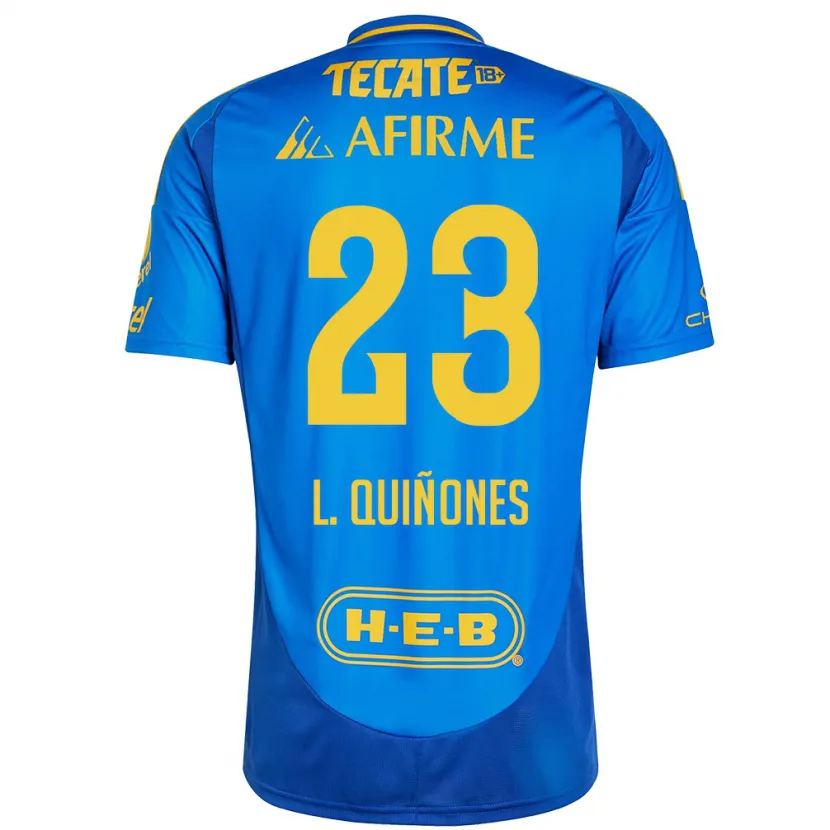 Danxen Enfant Maillot Luis Quiñones #23 Bleu Jaune Tenues Extérieur 2024/25 T-Shirt