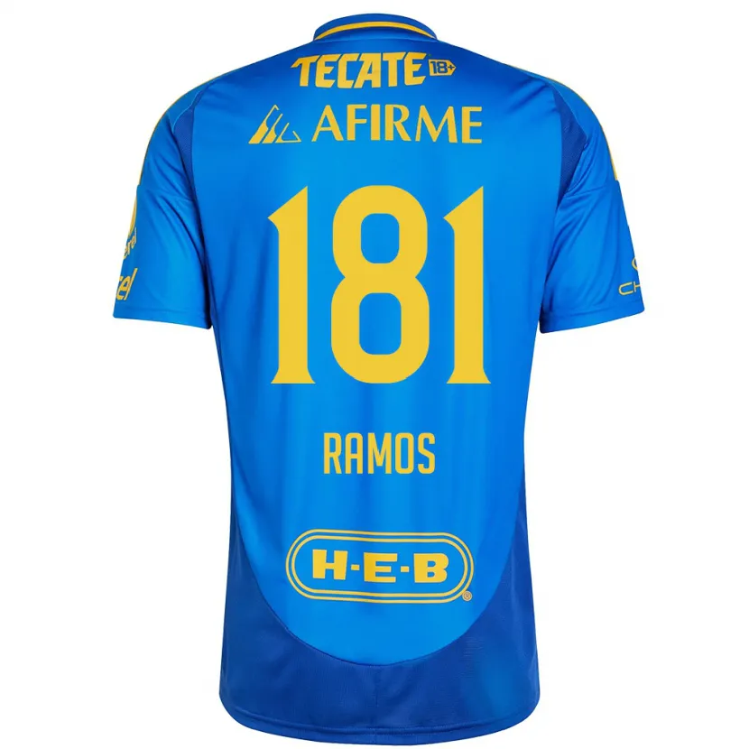 Danxen Enfant Maillot Anthony Ramos #181 Bleu Jaune Tenues Extérieur 2024/25 T-Shirt