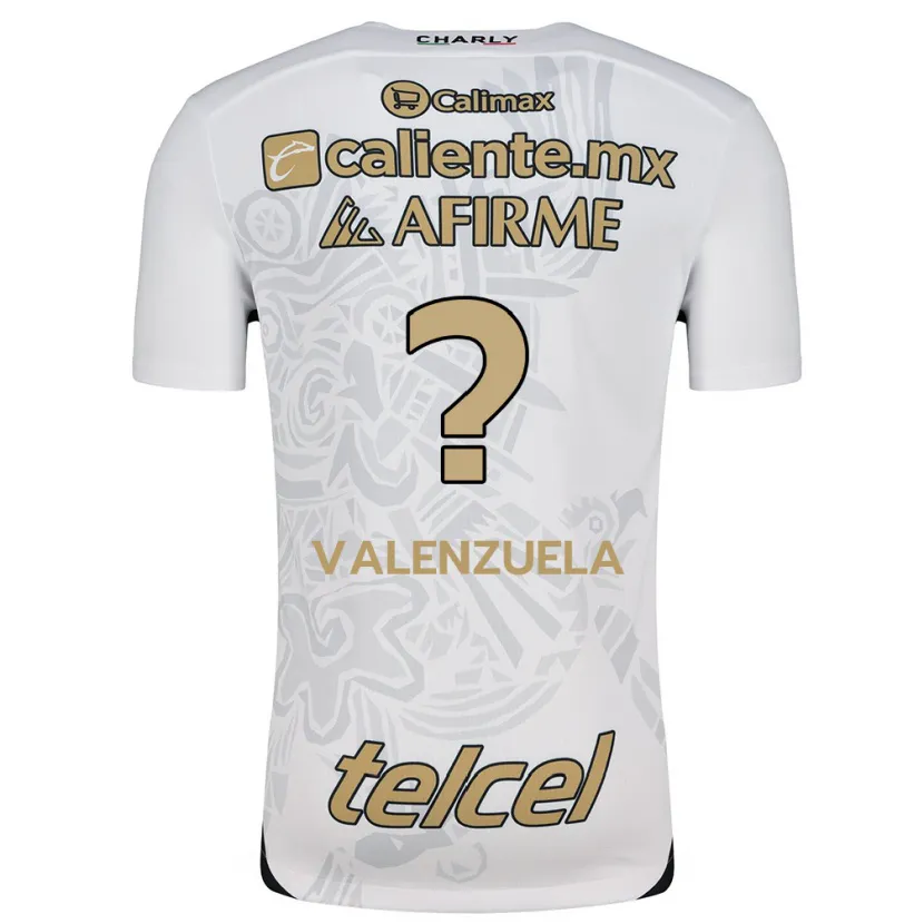 Danxen Enfant Maillot Carlos Valenzuela #0 Blanc Noir Tenues Extérieur 2024/25 T-Shirt