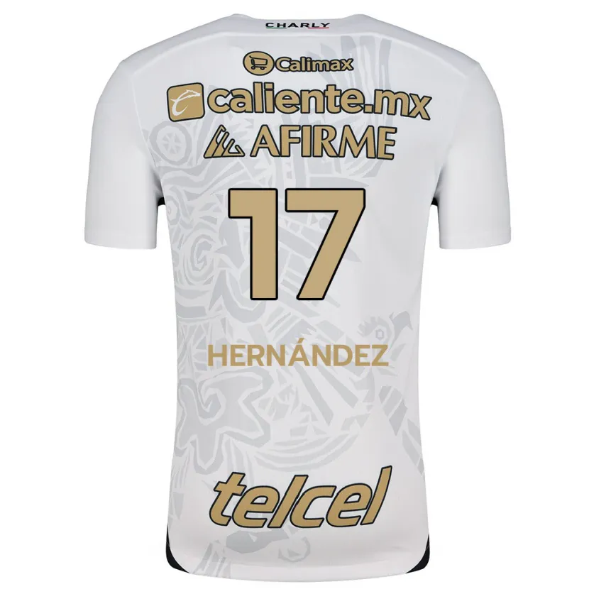 Danxen Enfant Maillot Rubén Hernández #17 Blanc Noir Tenues Extérieur 2024/25 T-Shirt