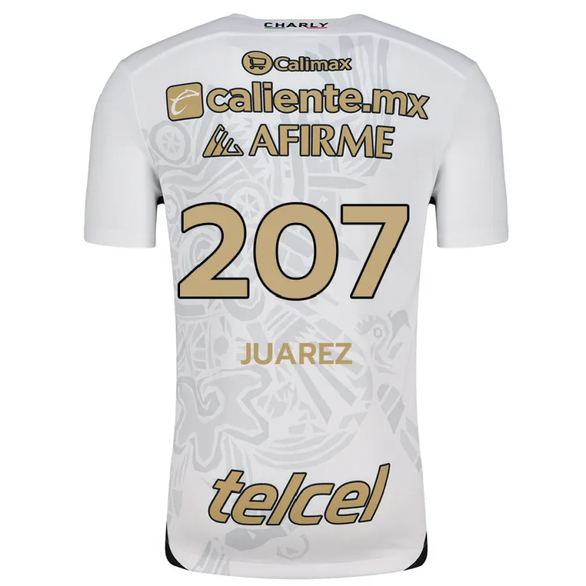 Danxen Enfant Maillot José Juárez #207 Blanc Noir Tenues Extérieur 2024/25 T-Shirt