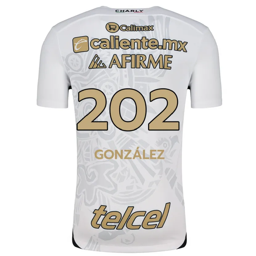 Danxen Enfant Maillot Joban González #202 Blanc Noir Tenues Extérieur 2024/25 T-Shirt