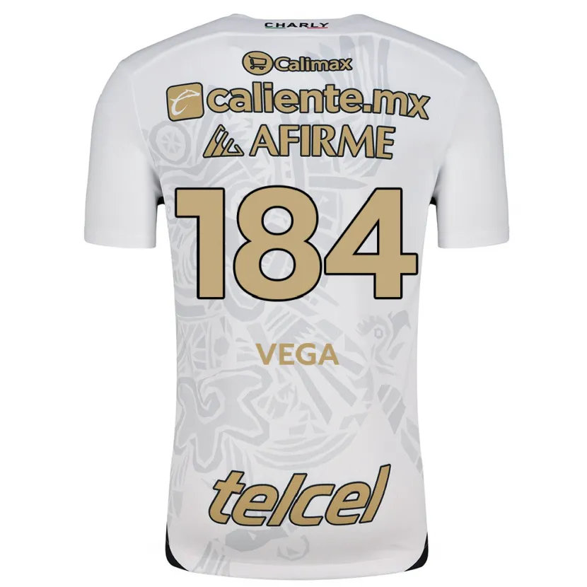 Danxen Enfant Maillot Daniel Vega #184 Blanc Noir Tenues Extérieur 2024/25 T-Shirt