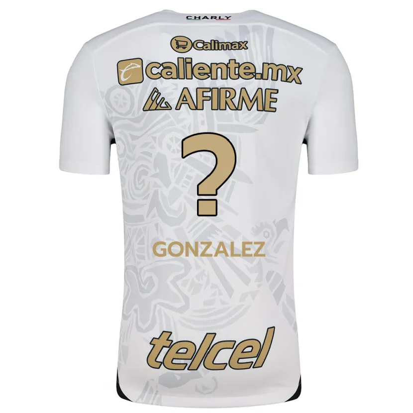 Danxen Enfant Maillot Óscar González #0 Blanc Noir Tenues Extérieur 2024/25 T-Shirt