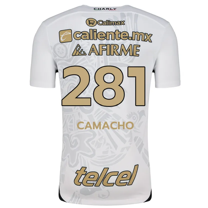 Danxen Enfant Maillot Javier Camacho #281 Blanc Noir Tenues Extérieur 2024/25 T-Shirt