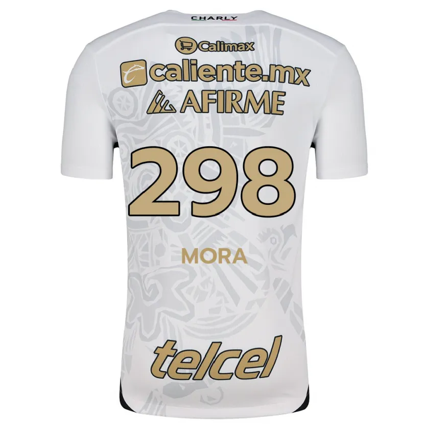 Danxen Enfant Maillot Gilberto Mora #298 Blanc Noir Tenues Extérieur 2024/25 T-Shirt