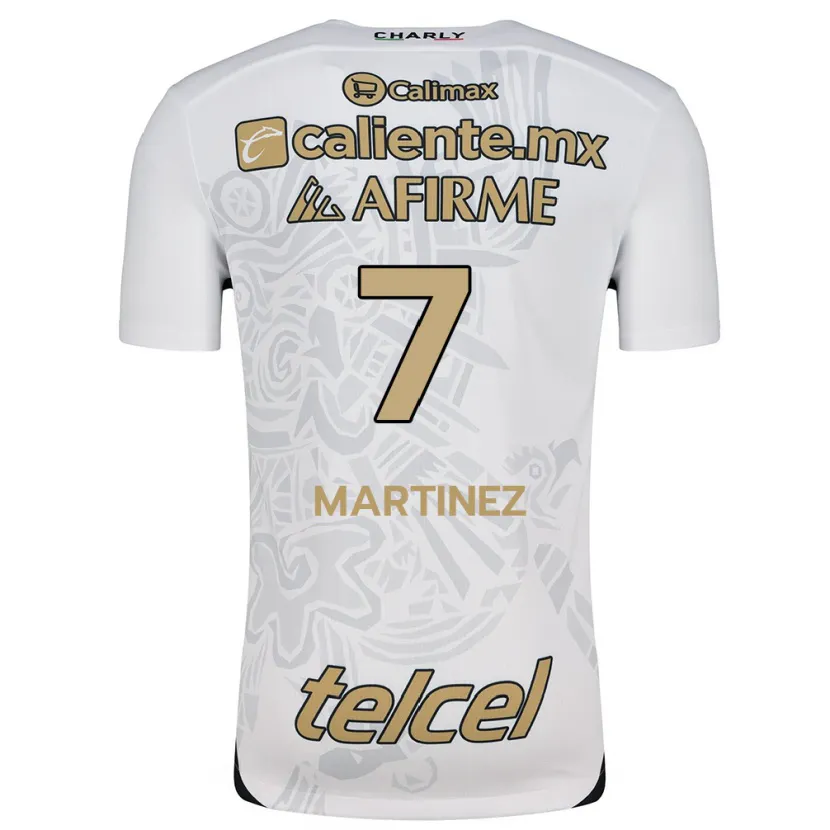 Danxen Enfant Maillot Alejandro Martínez #7 Blanc Noir Tenues Extérieur 2024/25 T-Shirt