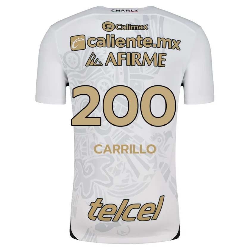 Danxen Enfant Maillot Manuel Carrillo #200 Blanc Noir Tenues Extérieur 2024/25 T-Shirt