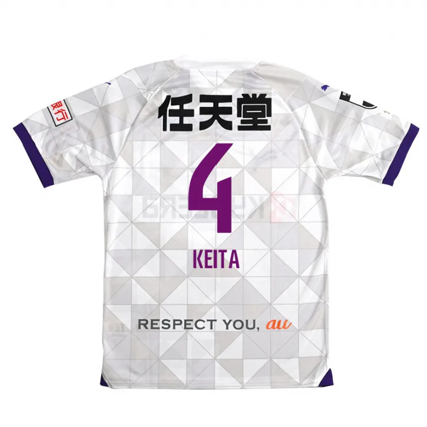 Danxen Enfant Maillot Keita Matsuda #4 Blanc Violet Tenues Extérieur 2024/25 T-Shirt