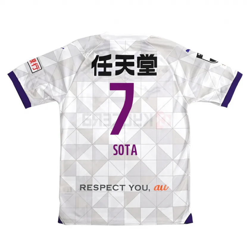 Danxen Enfant Maillot Sota Kawasaki #7 Blanc Violet Tenues Extérieur 2024/25 T-Shirt