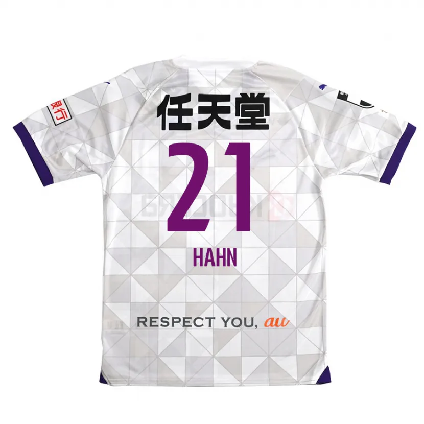 Danxen Enfant Maillot Warner Hahn #21 Blanc Violet Tenues Extérieur 2024/25 T-Shirt