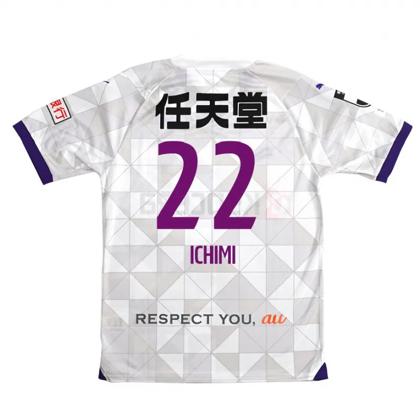 Danxen Enfant Maillot Kazunari Ichimi #22 Blanc Violet Tenues Extérieur 2024/25 T-Shirt