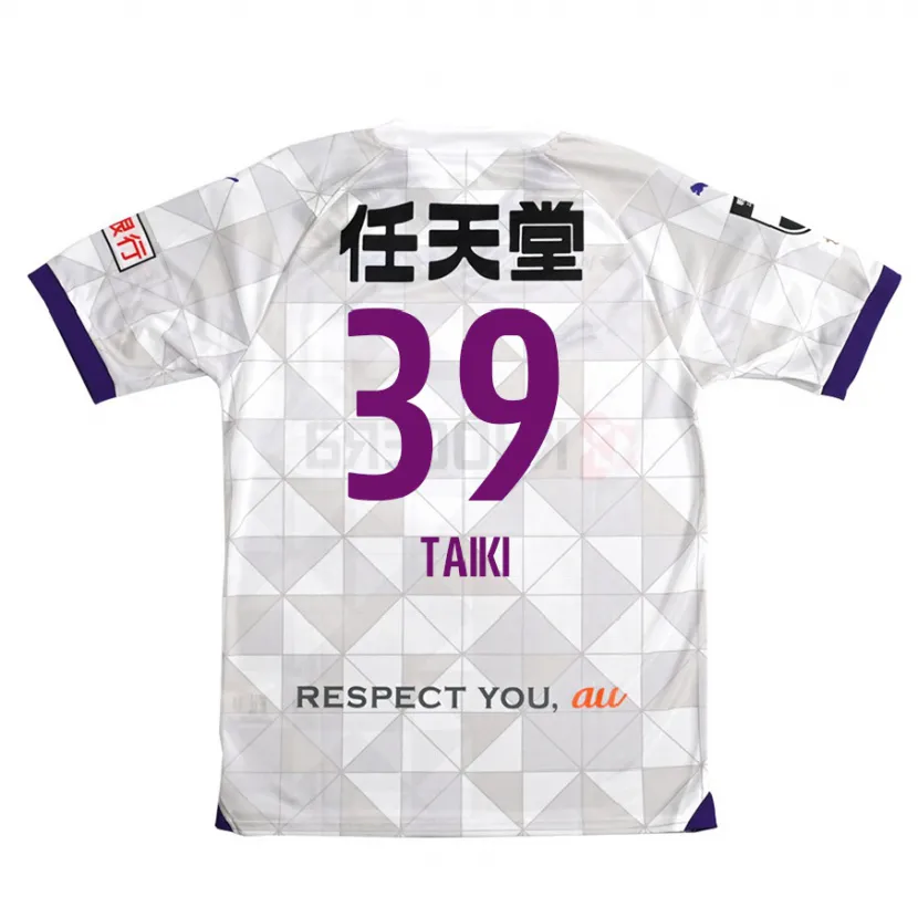 Danxen Enfant Maillot Taiki Hirato #39 Blanc Violet Tenues Extérieur 2024/25 T-Shirt