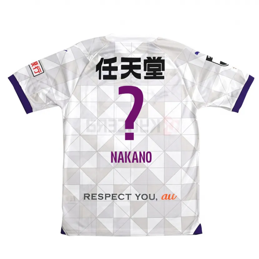 Danxen Enfant Maillot Kotaro Nakano #0 Blanc Violet Tenues Extérieur 2024/25 T-Shirt