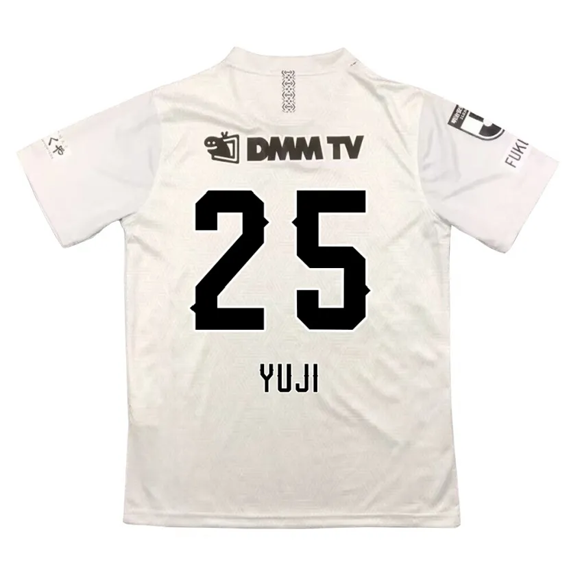 Danxen Enfant Maillot Yuji Kitajima #25 Gris Noir Tenues Extérieur 2024/25 T-Shirt