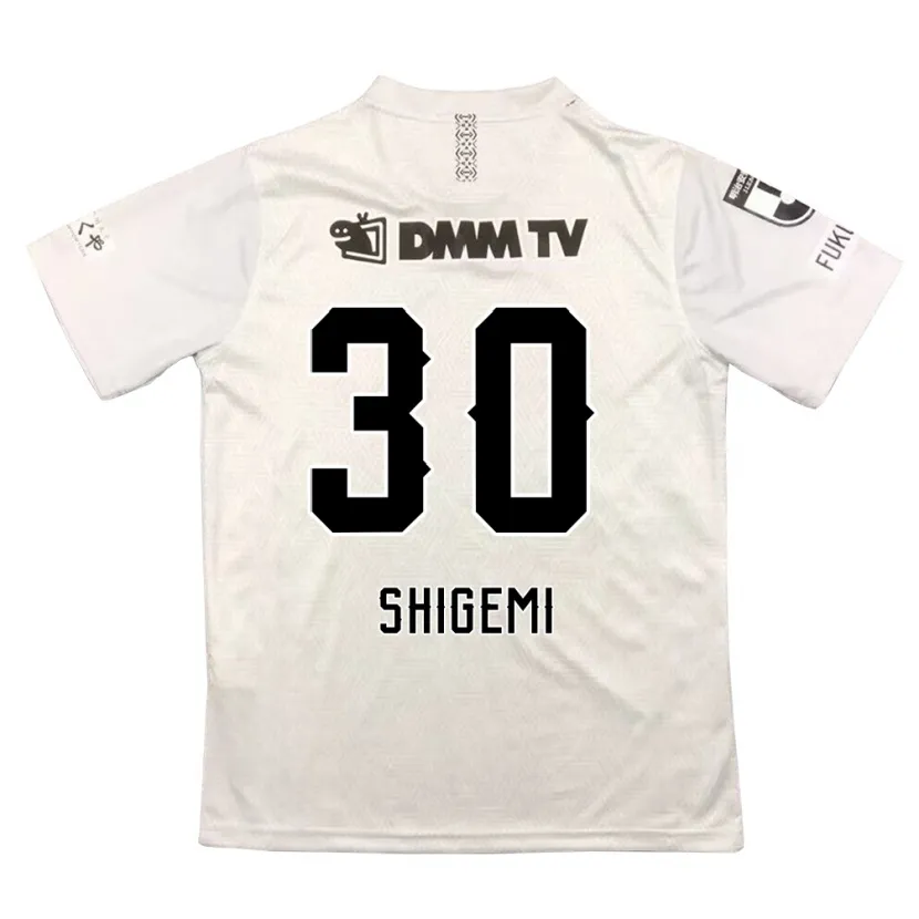 Danxen Enfant Maillot Masato Shigemi #30 Gris Noir Tenues Extérieur 2024/25 T-Shirt