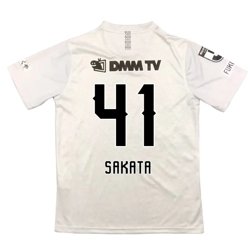 Danxen Enfant Maillot Daiki Sakata #41 Gris Noir Tenues Extérieur 2024/25 T-Shirt