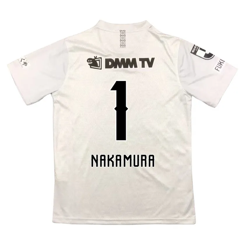 Danxen Enfant Maillot Seigo Nakamura #1 Gris Noir Tenues Extérieur 2024/25 T-Shirt