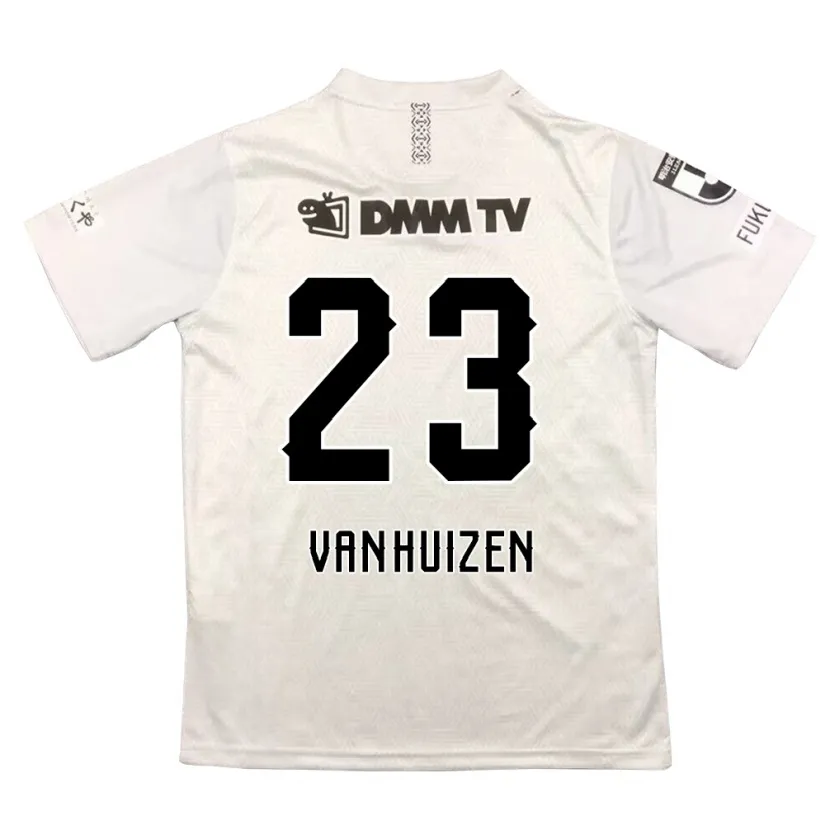 Danxen Enfant Maillot Haruki Christopher Van Huizen #23 Gris Noir Tenues Extérieur 2024/25 T-Shirt