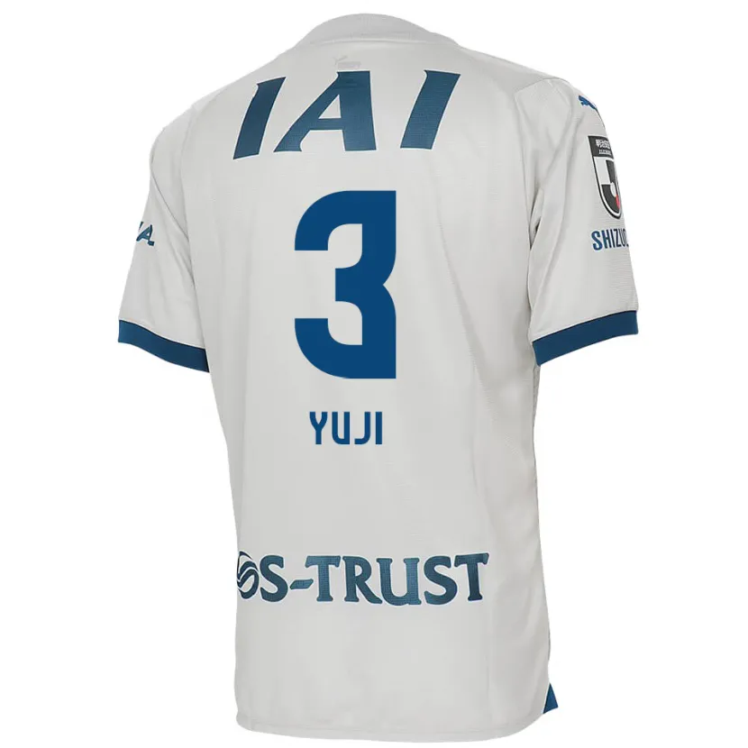 Danxen Enfant Maillot Yuji Takahashi #3 Blanc Bleu Tenues Extérieur 2024/25 T-Shirt