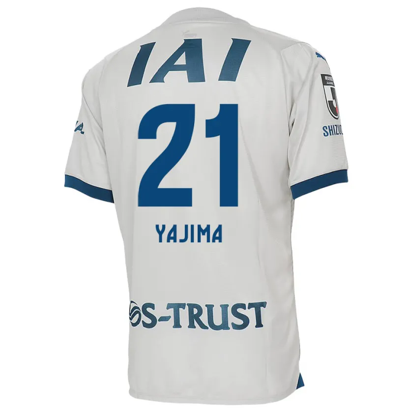 Danxen Enfant Maillot Shinya Yajima #21 Blanc Bleu Tenues Extérieur 2024/25 T-Shirt