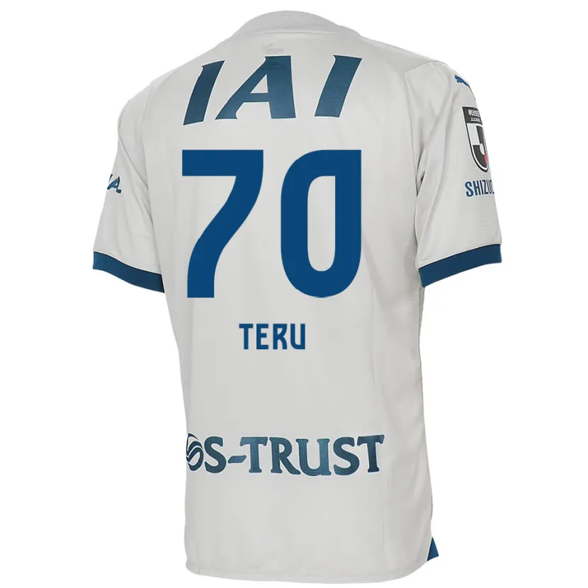 Danxen Enfant Maillot Teruki Hara #70 Blanc Bleu Tenues Extérieur 2024/25 T-Shirt