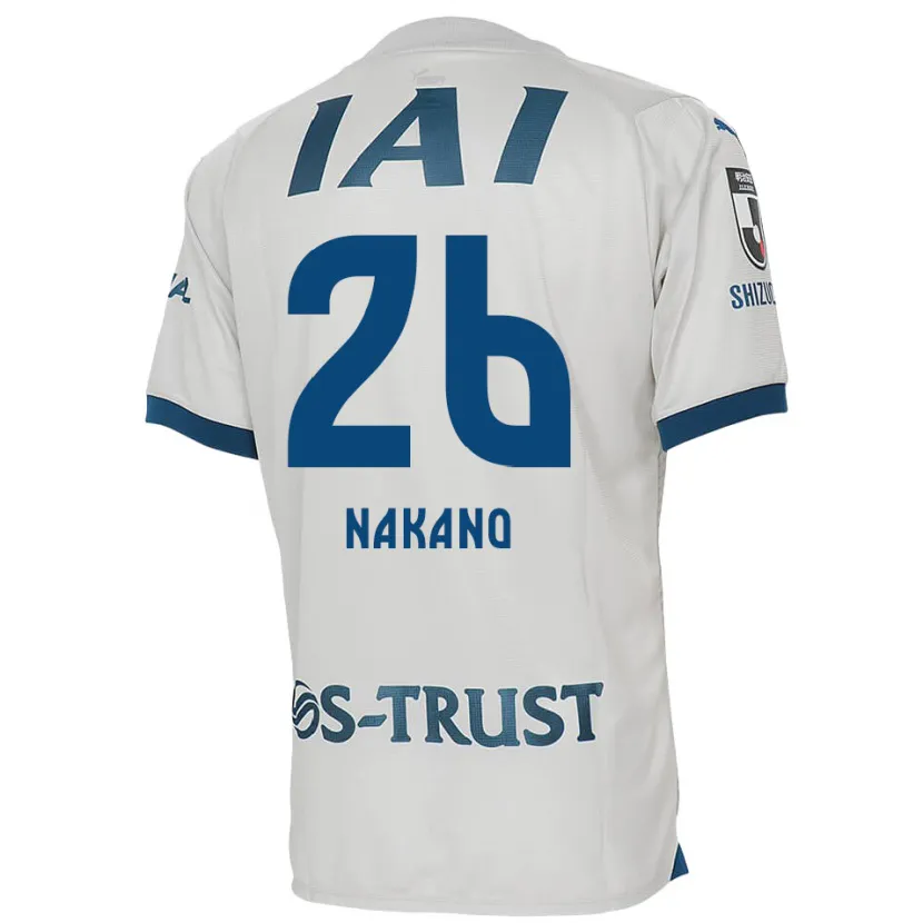 Danxen Enfant Maillot Takeru Nakano #26 Blanc Bleu Tenues Extérieur 2024/25 T-Shirt