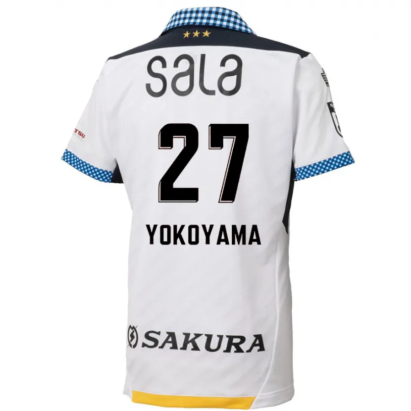 Danxen Enfant Maillot Kota Yokoyama #27 Blanc Noir Tenues Extérieur 2024/25 T-Shirt