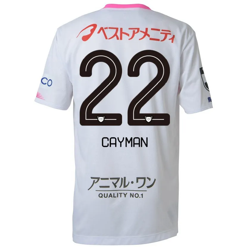 Danxen Enfant Maillot Cayman Togashi #22 Blanc Bleu Rose Tenues Extérieur 2024/25 T-Shirt