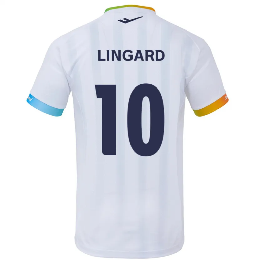 Danxen Enfant Maillot Jesse Lingard #10 Blanc Bleu Tenues Extérieur 2024/25 T-Shirt