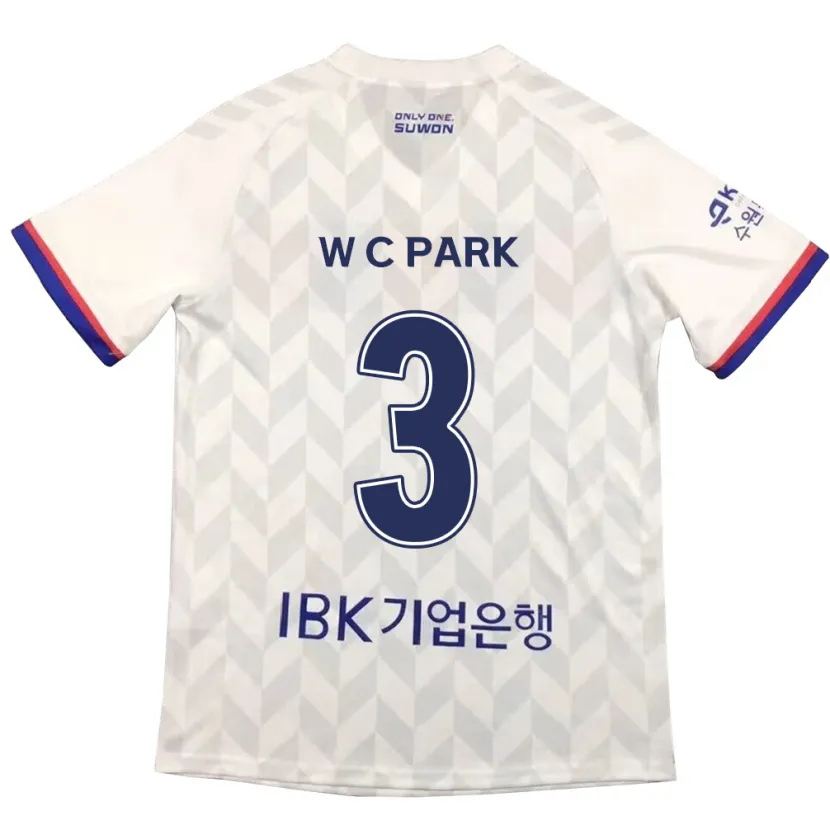 Danxen Enfant Maillot Cheol-Woo Park #3 Blanc Bleu Tenues Extérieur 2024/25 T-Shirt