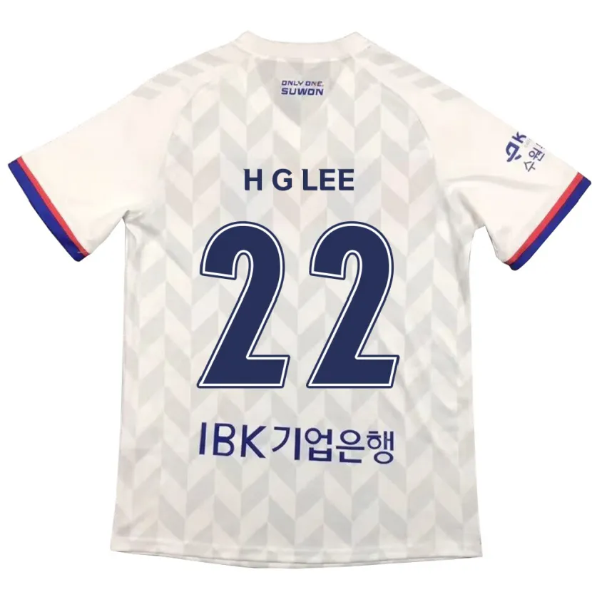 Danxen Enfant Maillot Gwang-Hyeok Lee #22 Blanc Bleu Tenues Extérieur 2024/25 T-Shirt