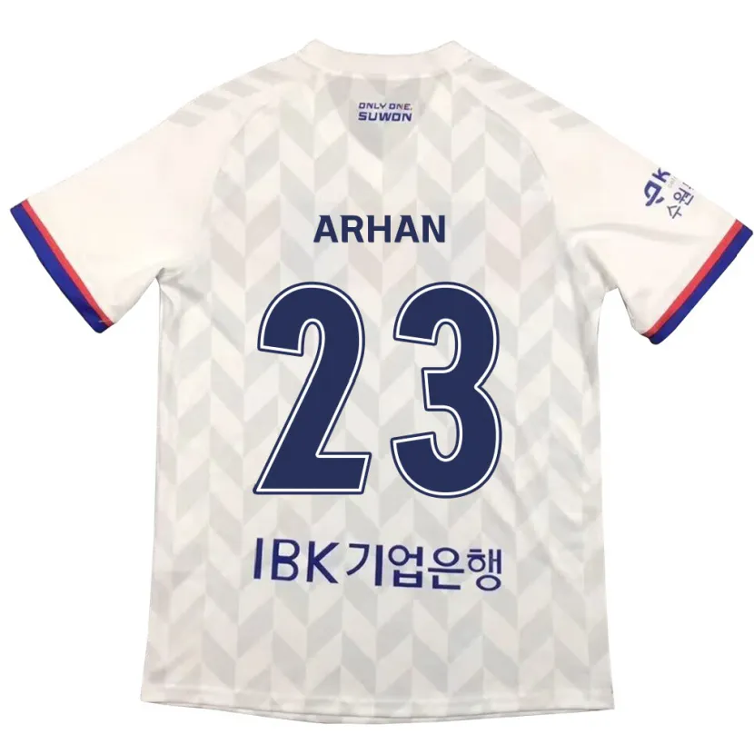 Danxen Enfant Maillot Pratama Arhan #23 Blanc Bleu Tenues Extérieur 2024/25 T-Shirt