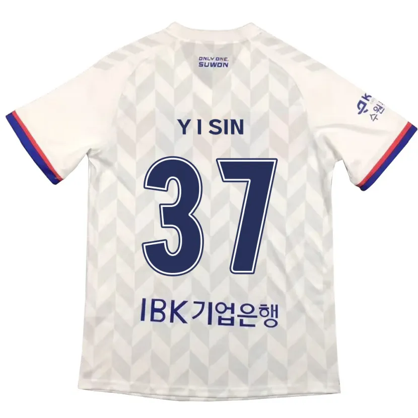 Danxen Enfant Maillot Il-Yeon Sin #37 Blanc Bleu Tenues Extérieur 2024/25 T-Shirt