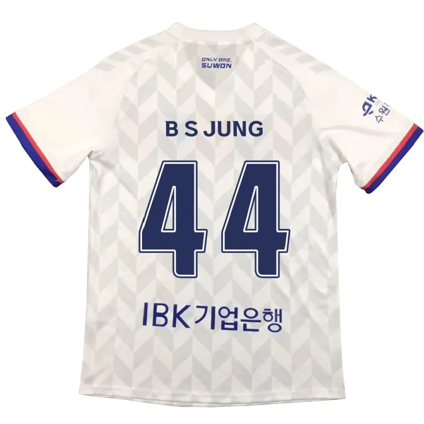 Danxen Enfant Maillot Seung-Bae Jung #44 Blanc Bleu Tenues Extérieur 2024/25 T-Shirt