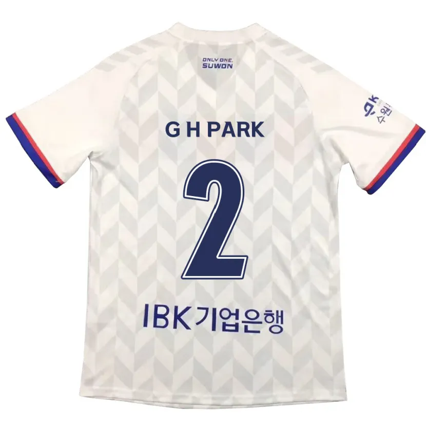 Danxen Enfant Maillot Hyo-Geun Park #2 Blanc Bleu Tenues Extérieur 2024/25 T-Shirt