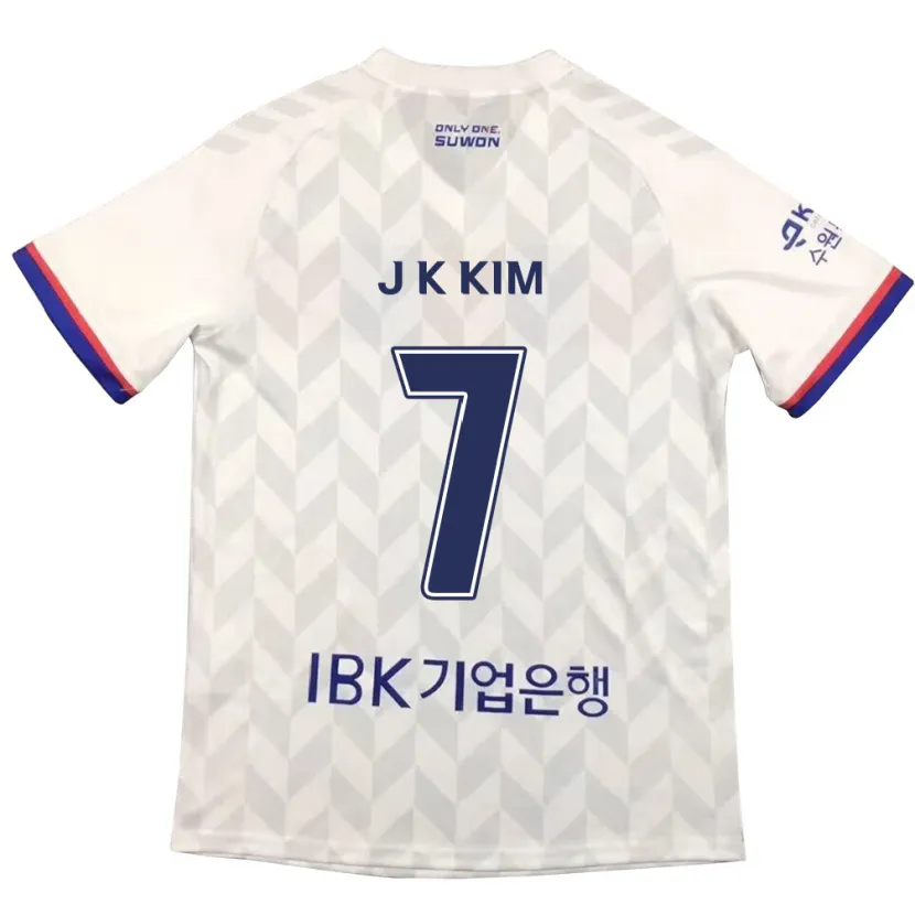 Danxen Enfant Maillot Ki-Jun Kim #7 Blanc Bleu Tenues Extérieur 2024/25 T-Shirt