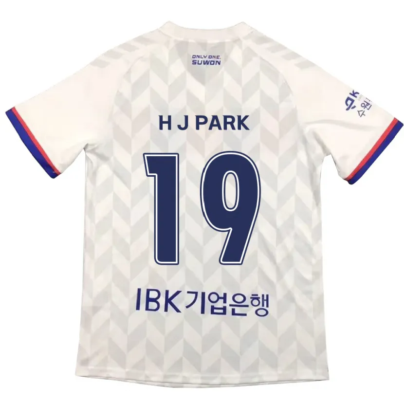 Danxen Enfant Maillot Jun-Hui Park #19 Blanc Bleu Tenues Extérieur 2024/25 T-Shirt