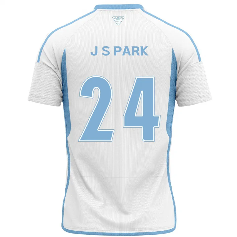 Danxen Enfant Maillot Sang-Jun Park #24 Blanc Bleu Tenues Extérieur 2024/25 T-Shirt