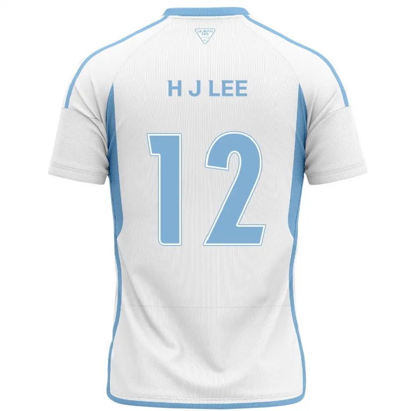 Danxen Enfant Maillot Jae-Hyung Lee #12 Blanc Bleu Tenues Extérieur 2024/25 T-Shirt