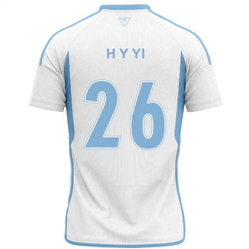 Danxen Enfant Maillot Yong-Hyeon Yi #26 Blanc Bleu Tenues Extérieur 2024/25 T-Shirt