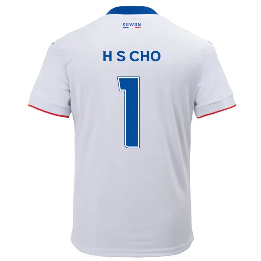 Danxen Enfant Maillot Sung-Hoon Cho #1 Blanc Bleu Tenues Extérieur 2024/25 T-Shirt