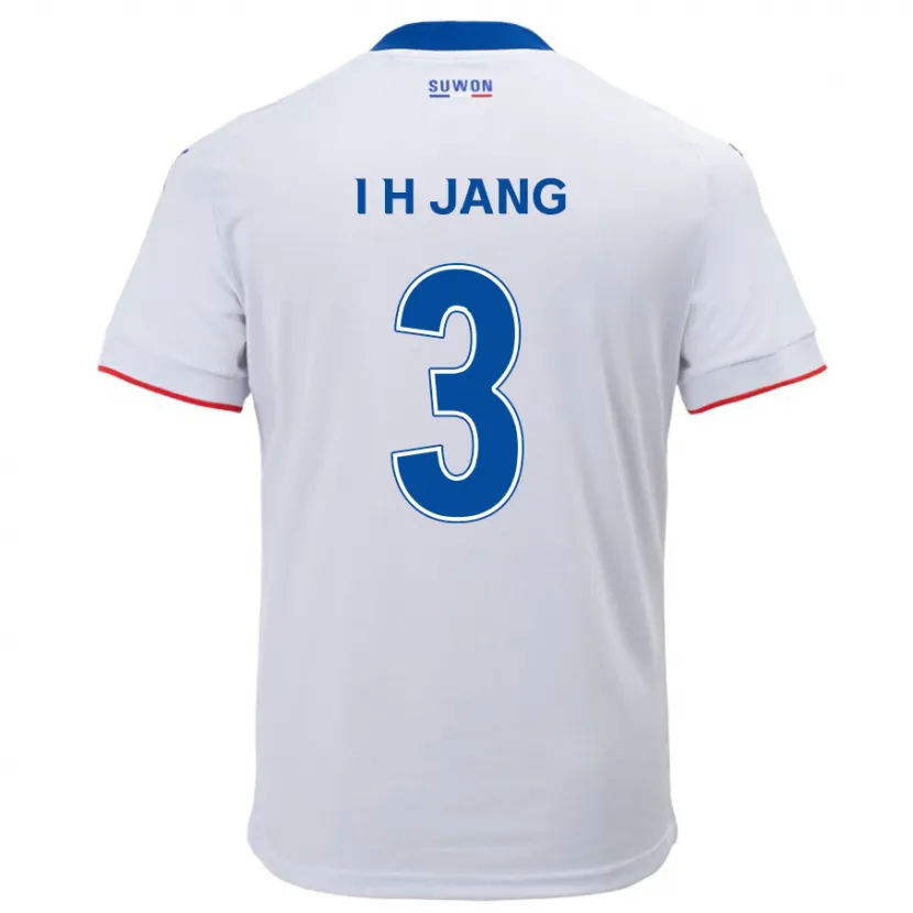 Danxen Enfant Maillot Ho-Ik Jang #3 Blanc Bleu Tenues Extérieur 2024/25 T-Shirt