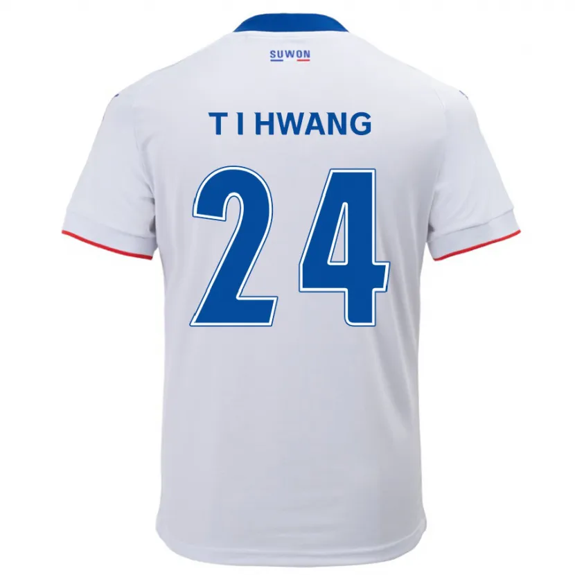 Danxen Enfant Maillot In-Taek Hwang #24 Blanc Bleu Tenues Extérieur 2024/25 T-Shirt